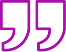 Bright purple quotation symbol