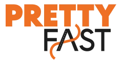 Orange and black Pretty Fast design